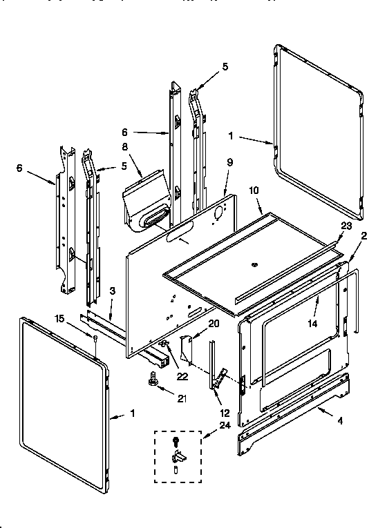 Whirlpool SF3020EWW2 external diagram