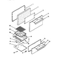 Whirlpool SF3020EWW2 oven door and broiler diagram