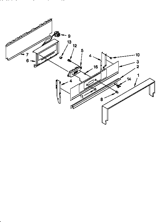 Whirlpool SF330PEWN8 backguard diagram