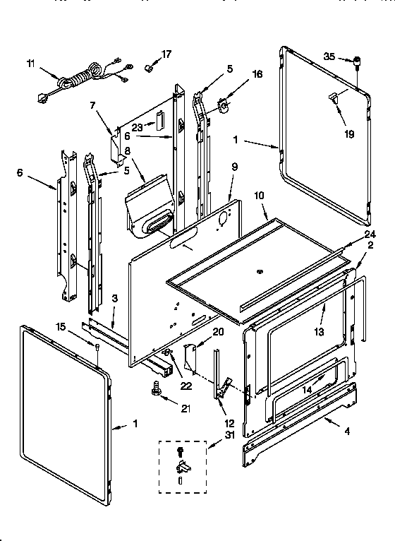 Whirlpool SF330PEWQ1 external diagram