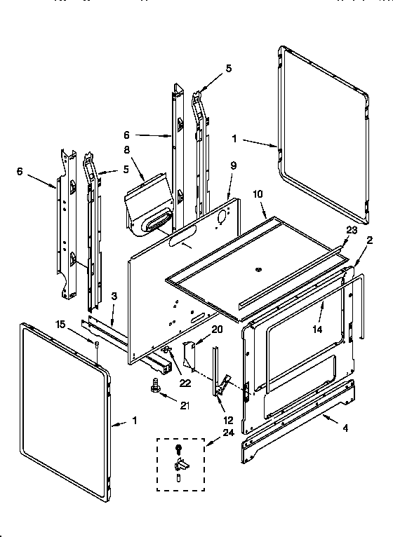 Whirlpool SF3020SWN3 external diagram