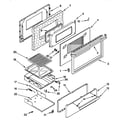 Whirlpool SF312PEWW1 oven door and broiler diagram