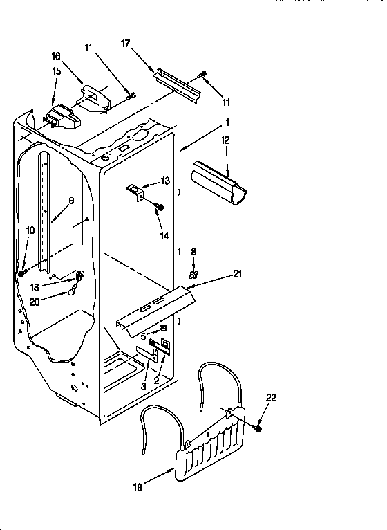 Whirlpool ED22DLXDN00 refrigerator liner diagram