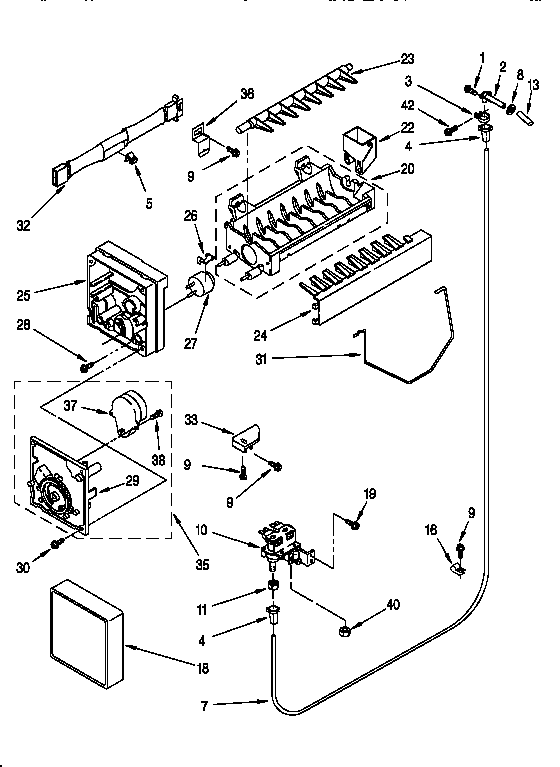 Whirlpool ED22DLXDN00 icemaker diagram