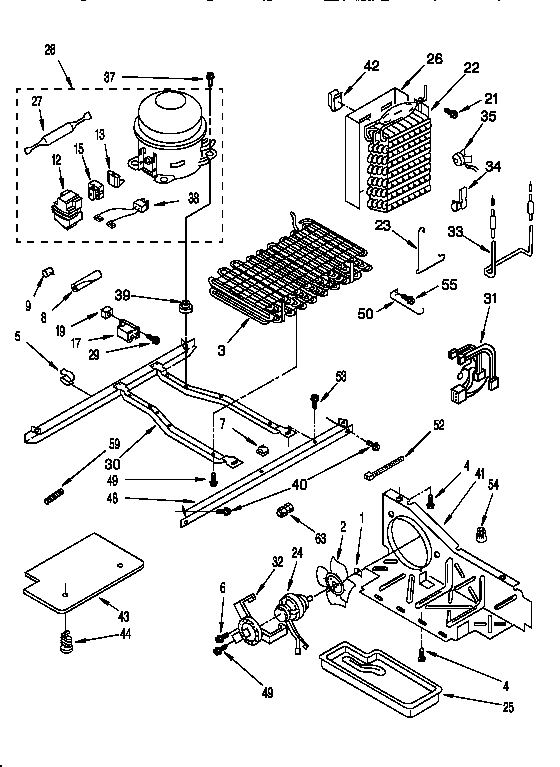 Whirlpool 8ED27DQXDN00 unit diagram