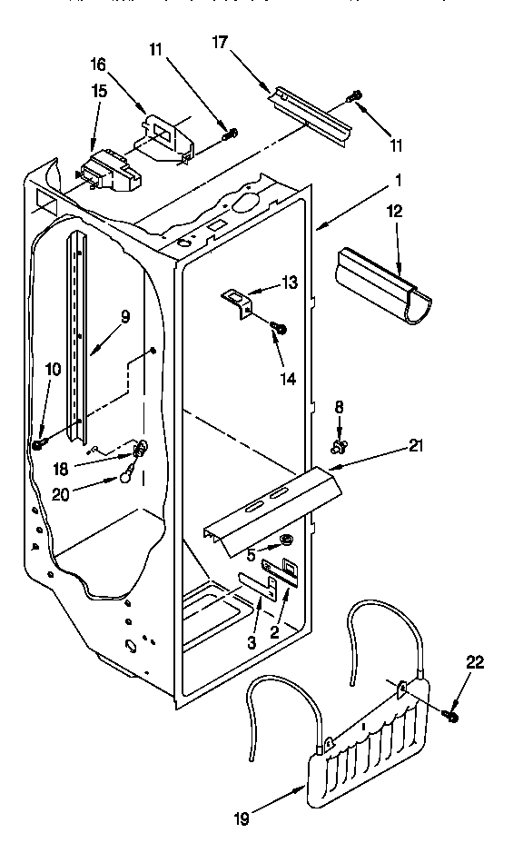 Whirlpool ED22DSXDN00 refrigerator liner diagram