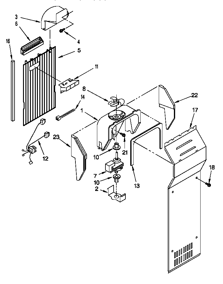 Whirlpool ED22DSXDN00 air flow diagram