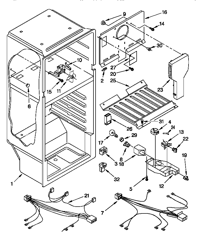 Whirlpool 3ET14GKXBW01 liner diagram