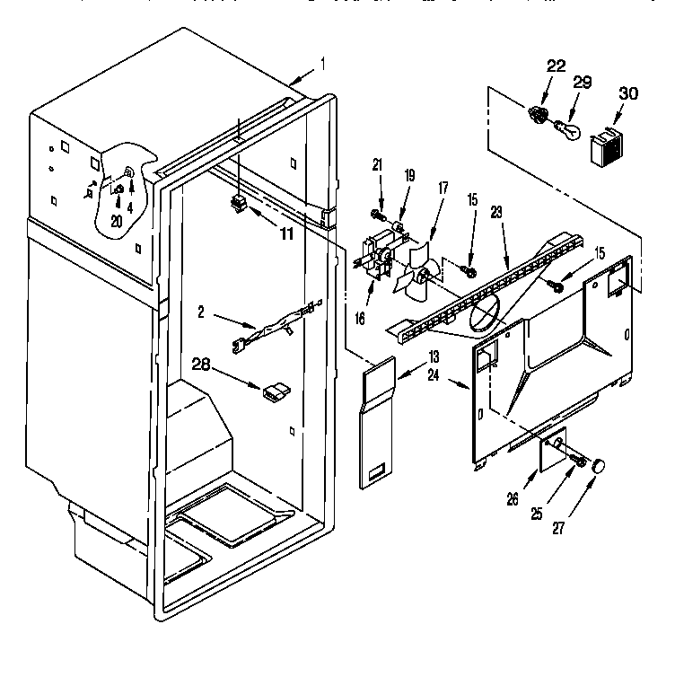 Whirlpool ET22DKXBW02 liner diagram