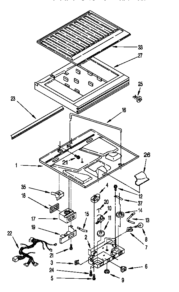 Whirlpool ET22DKXBW02 compartment separator diagram