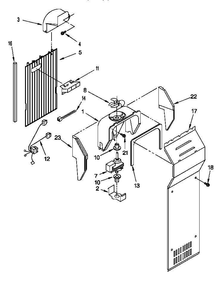 Whirlpool ED25TWXDW01 air flow diagram