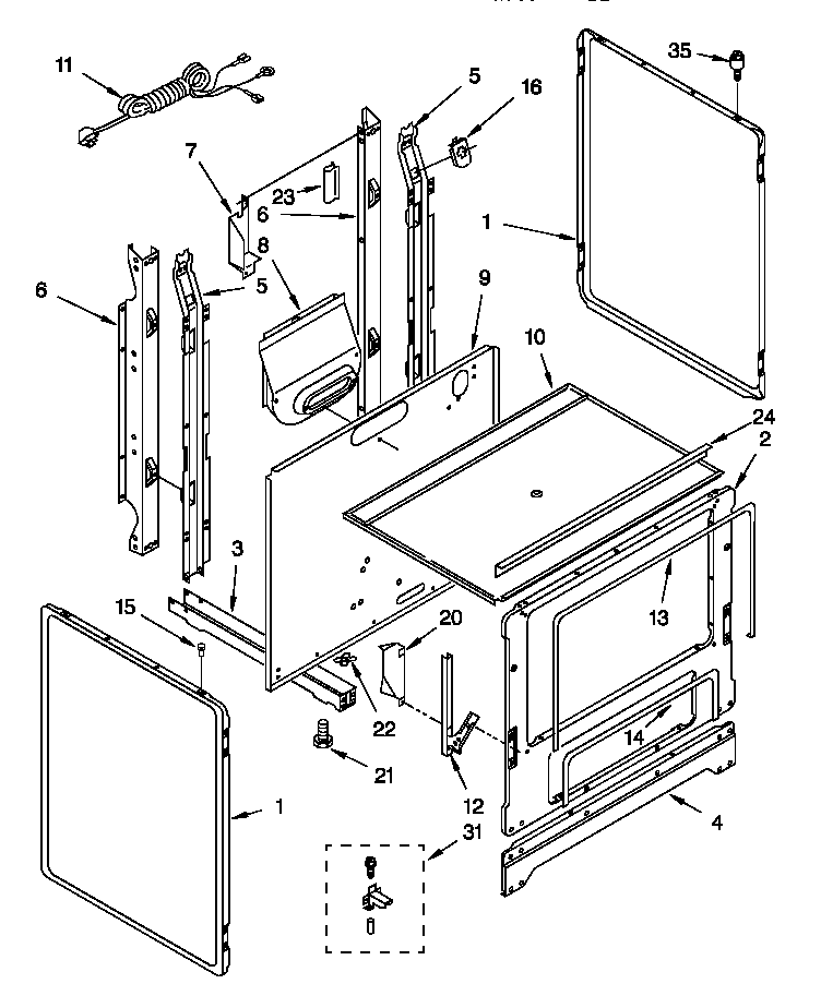 Whirlpool SF330PEWW9 external diagram