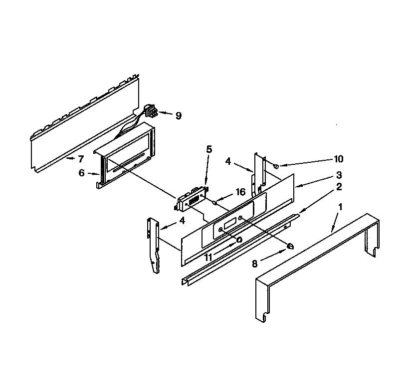 Whirlpool SF330PEWW9 backguard diagram