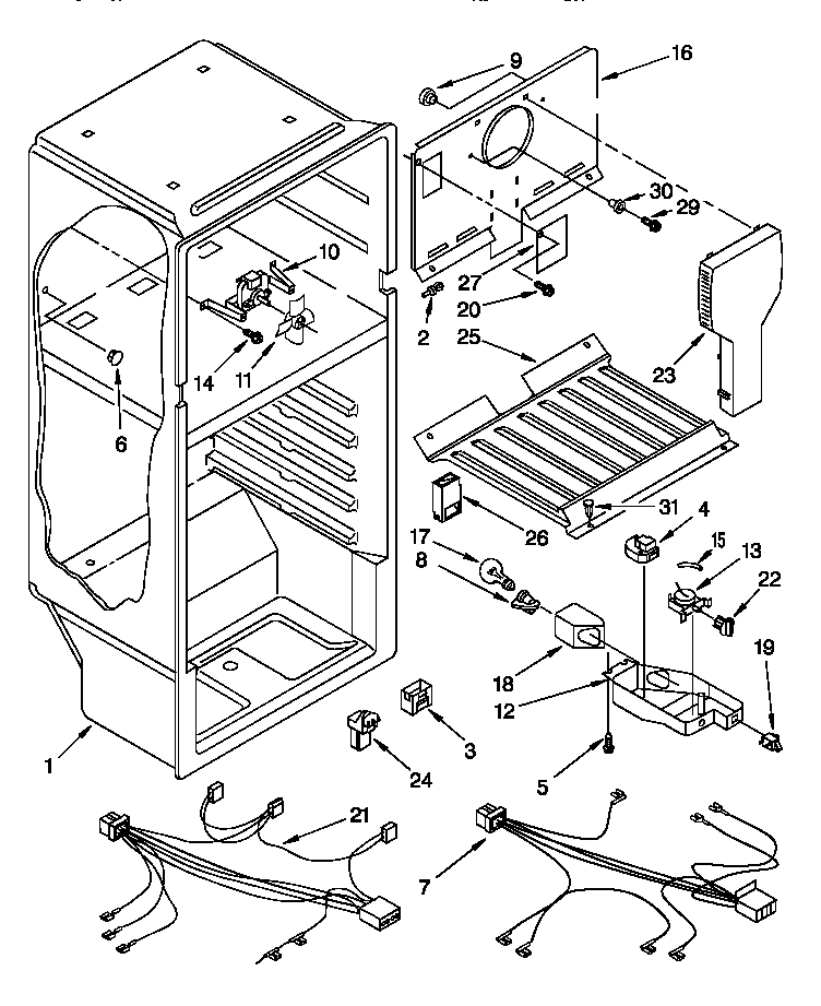 Whirlpool ET14HJXDW01 liner diagram