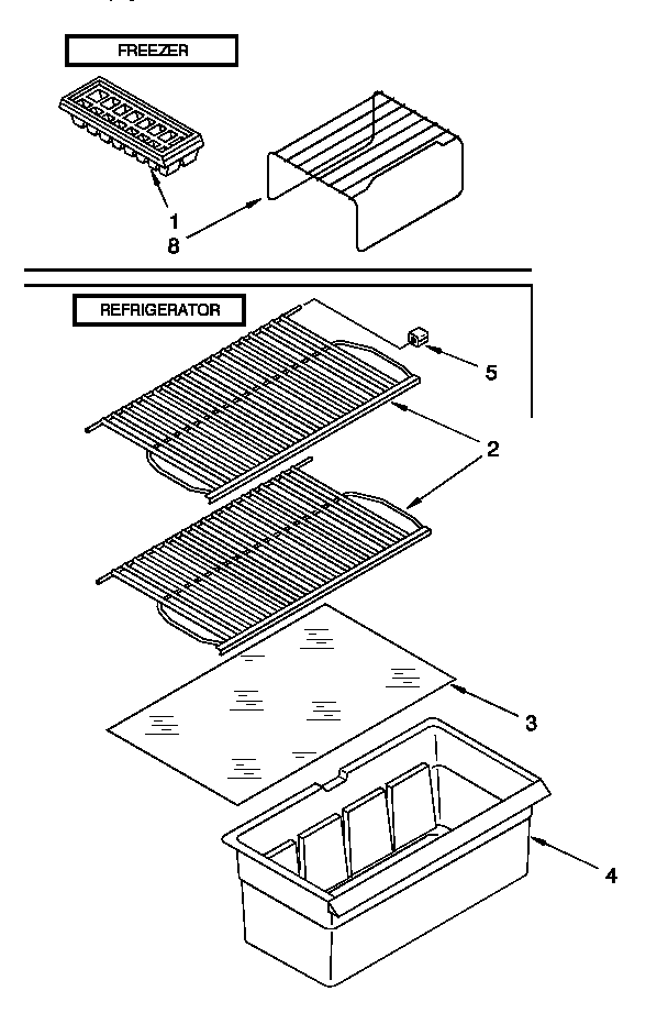 Whirlpool ET14HJXDW01 shelf diagram