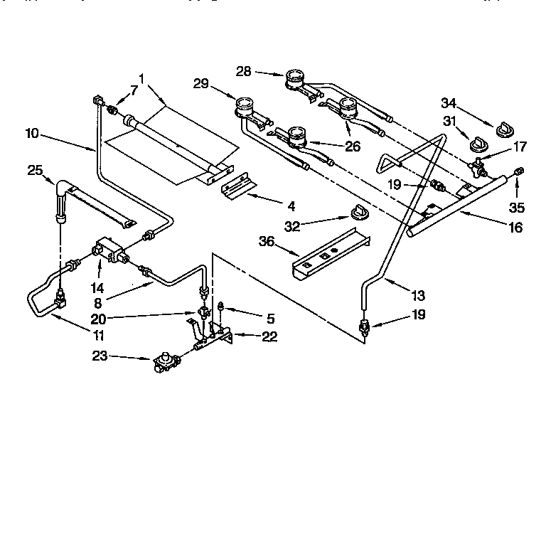 Whirlpool SF376PEWW1 manifold diagram