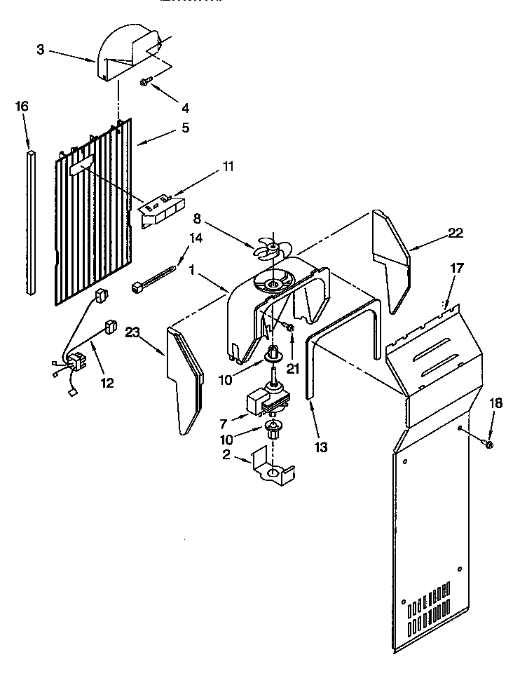 Whirlpool ED25PSXDN02 air flow diagram