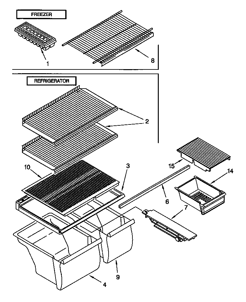 Whirlpool ET18NKXDW04 shelf diagram