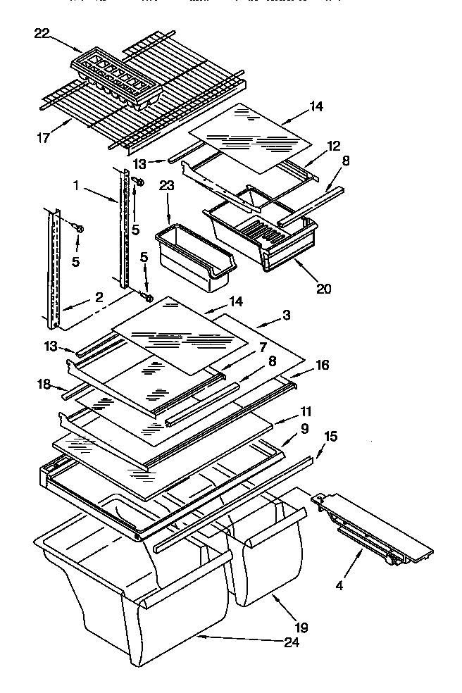 Whirlpool ET18GKXDN03 shelf diagram