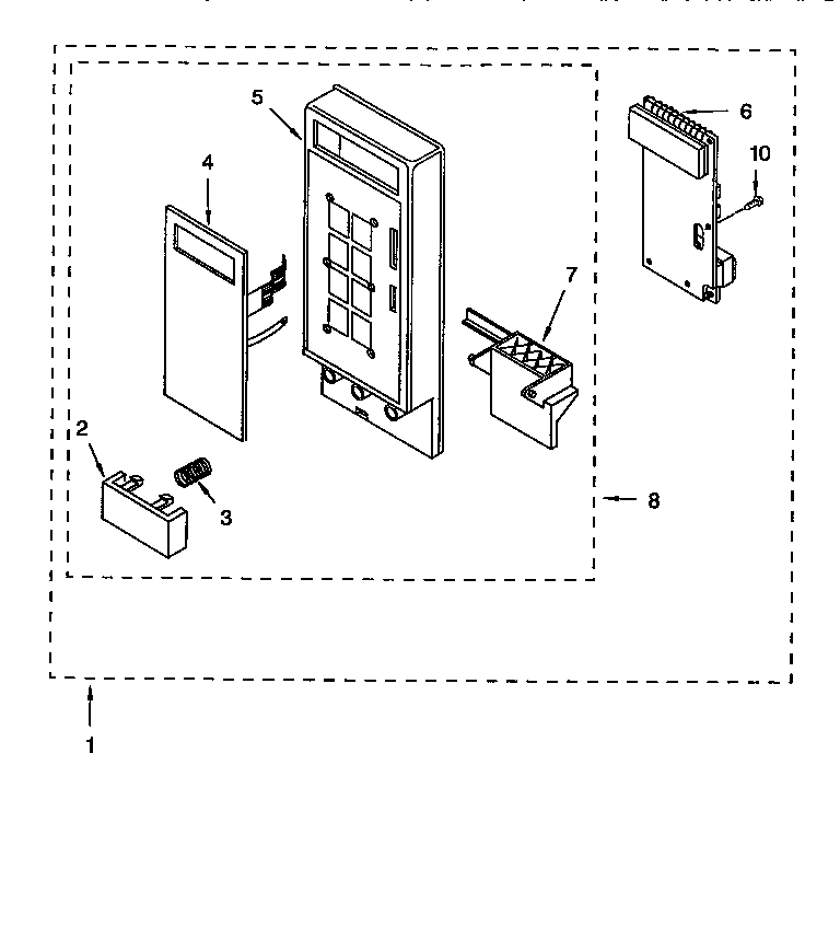 Whirlpool MT5151XDZ5 control panel diagram