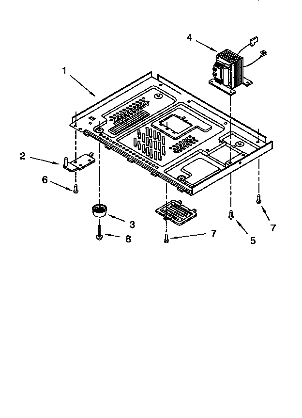 Whirlpool MT5151XDZ5 base plate diagram