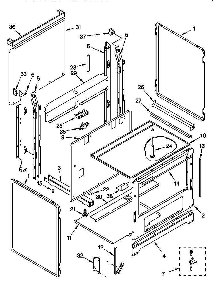 Roper SEC350XX1 external oven diagram