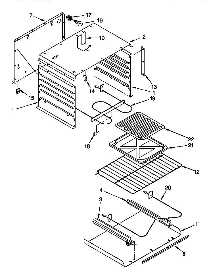 Roper SEC350XX1 internal oven diagram
