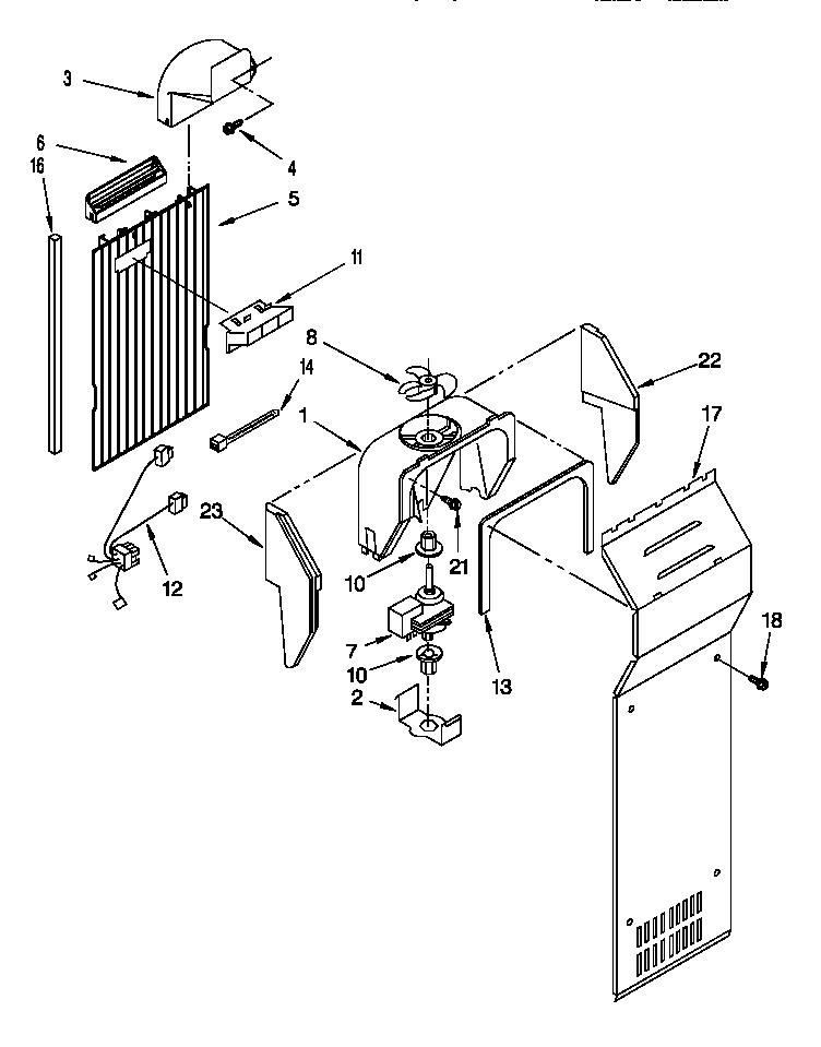 Roper RS22BRXDW01 air flow diagram