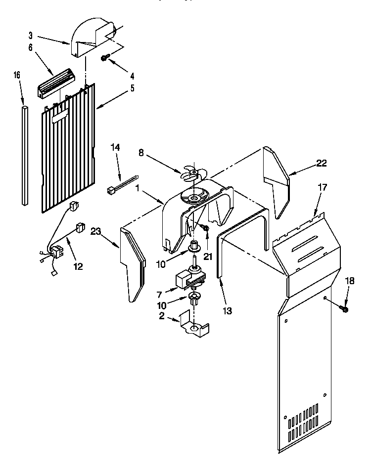 Roper RS20DKXDN01 air flow diagram