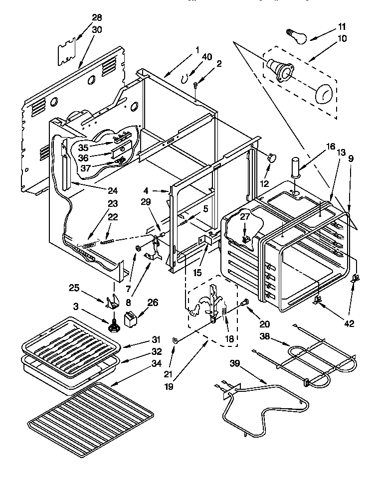 Roper FEP330BQ1 oven diagram