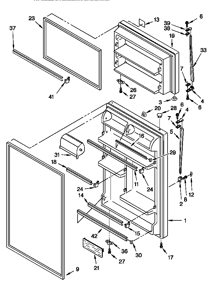 Whirlpool ET20NMXDN01 door diagram