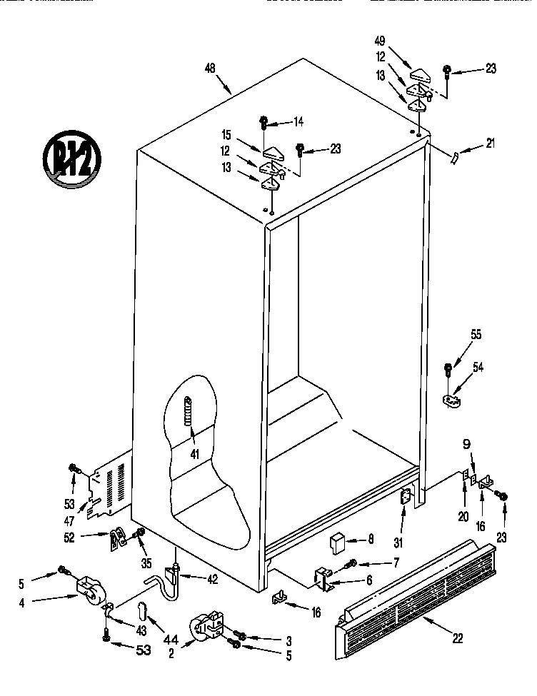 Whirlpool ED22DSXDW02 cabinet diagram