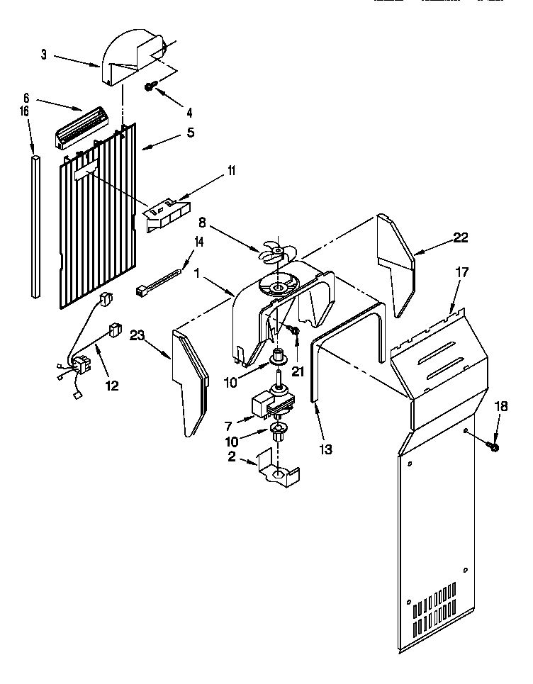 Whirlpool 8ED22PWXDW01 air flow diagram