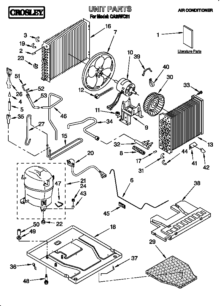 Whirlpool CA29WC51 unit diagram
