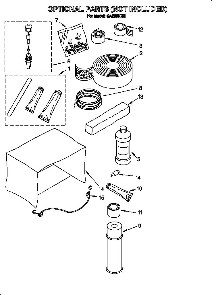 Whirlpool CA29WC51 optional (not included) diagram