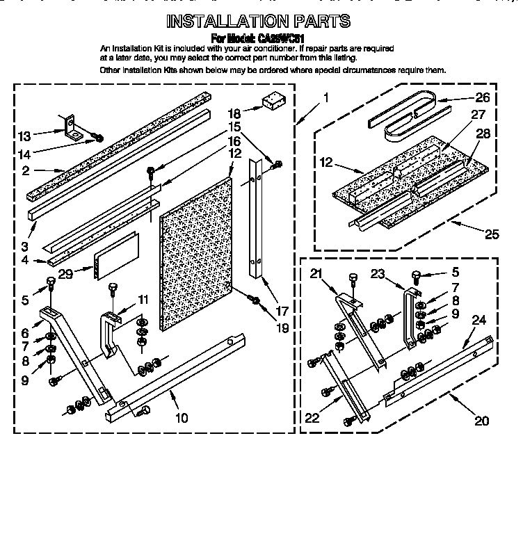 Whirlpool CA29WC51 installation diagram