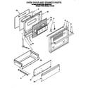 Whirlpool SF380PEWZ0 oven door and drawer diagram