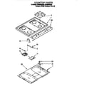 Whirlpool SF380PEWZ0 cooktop diagram