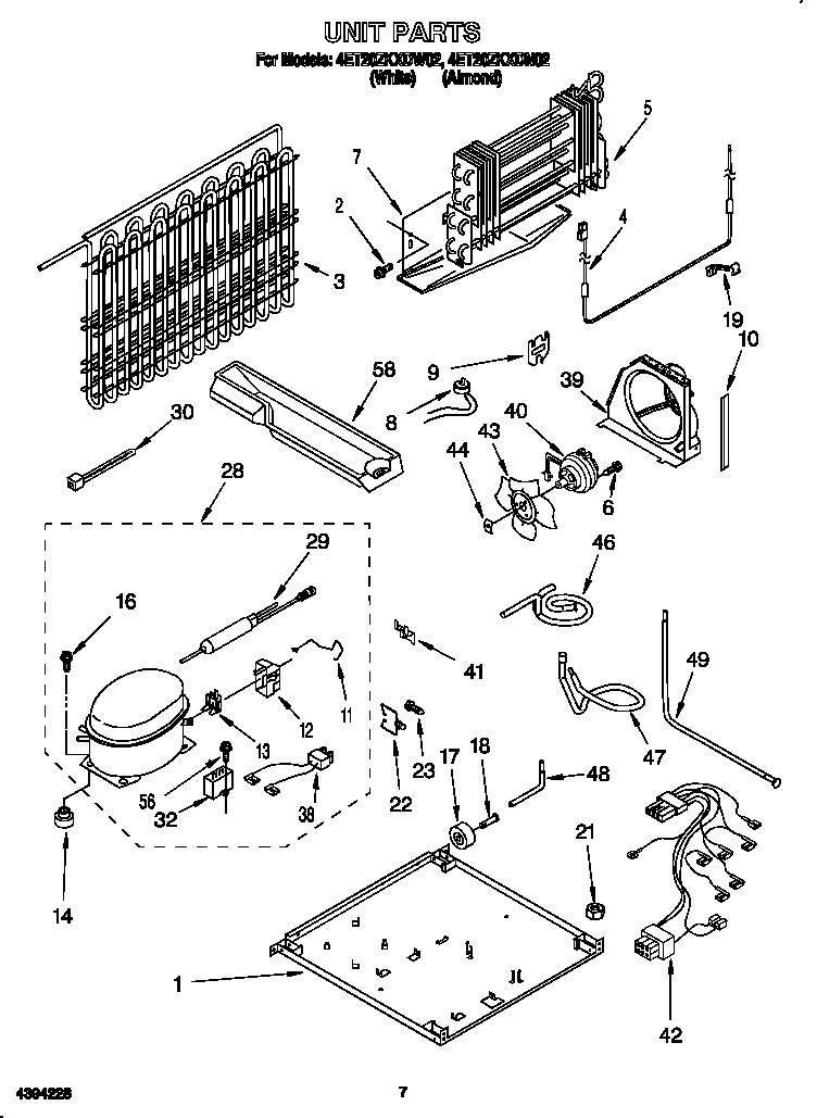 Whirlpool 4ET20ZKXDN02 unit diagram