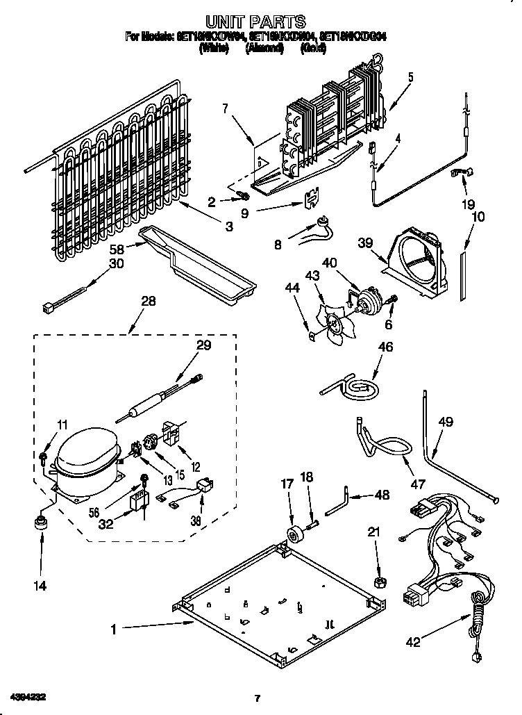 Whirlpool 8ET18NKXDW04 unit diagram