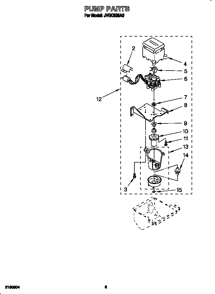 Whirlpool JVGC535A0 pump diagram