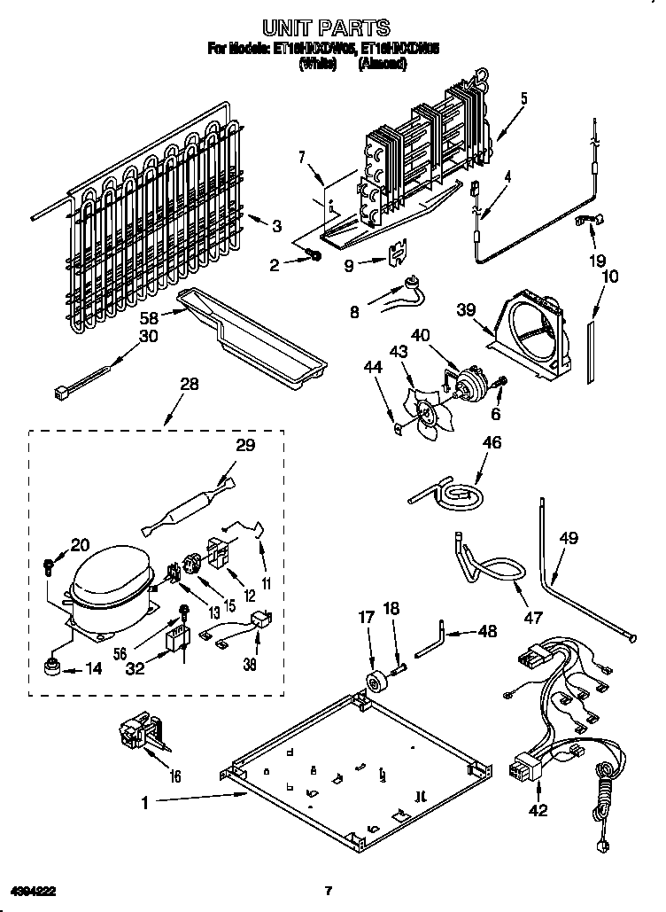 Whirlpool ET18HNXDN05 unit diagram