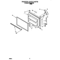 Whirlpool 3VET19ZKDW02 freezer door diagram