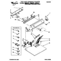 Whirlpool LGR5624DW1 top and console diagram