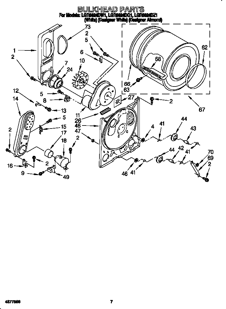 Whirlpool LGR5624DQ1 bulkhead diagram