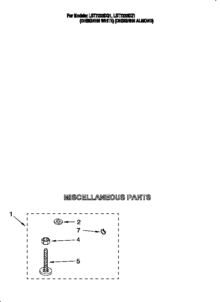 Whirlpool LST7233DZ1 miscellaneous diagram