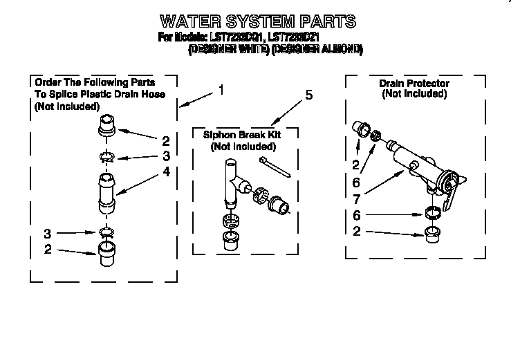 Whirlpool LST7233DZ1 water system diagram