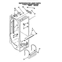 Estate TS25AWXBW00 refrigerator liner diagram