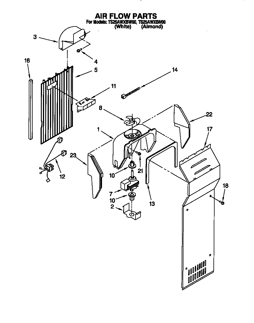 Estate TS25AWXBN00 air flow diagram