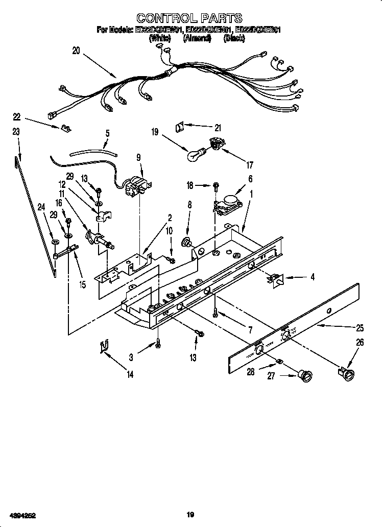 Whirlpool ED22DQXEW01 control diagram